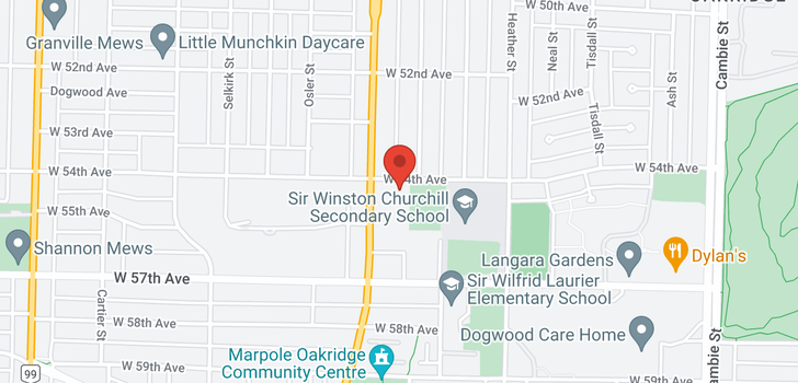 map of 976 W 54TH AVENUE